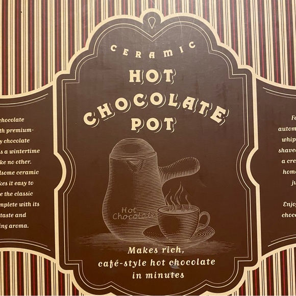 Ceramic Hot Chocolate Pot With Frother/Mixer - Picture 7 of 13